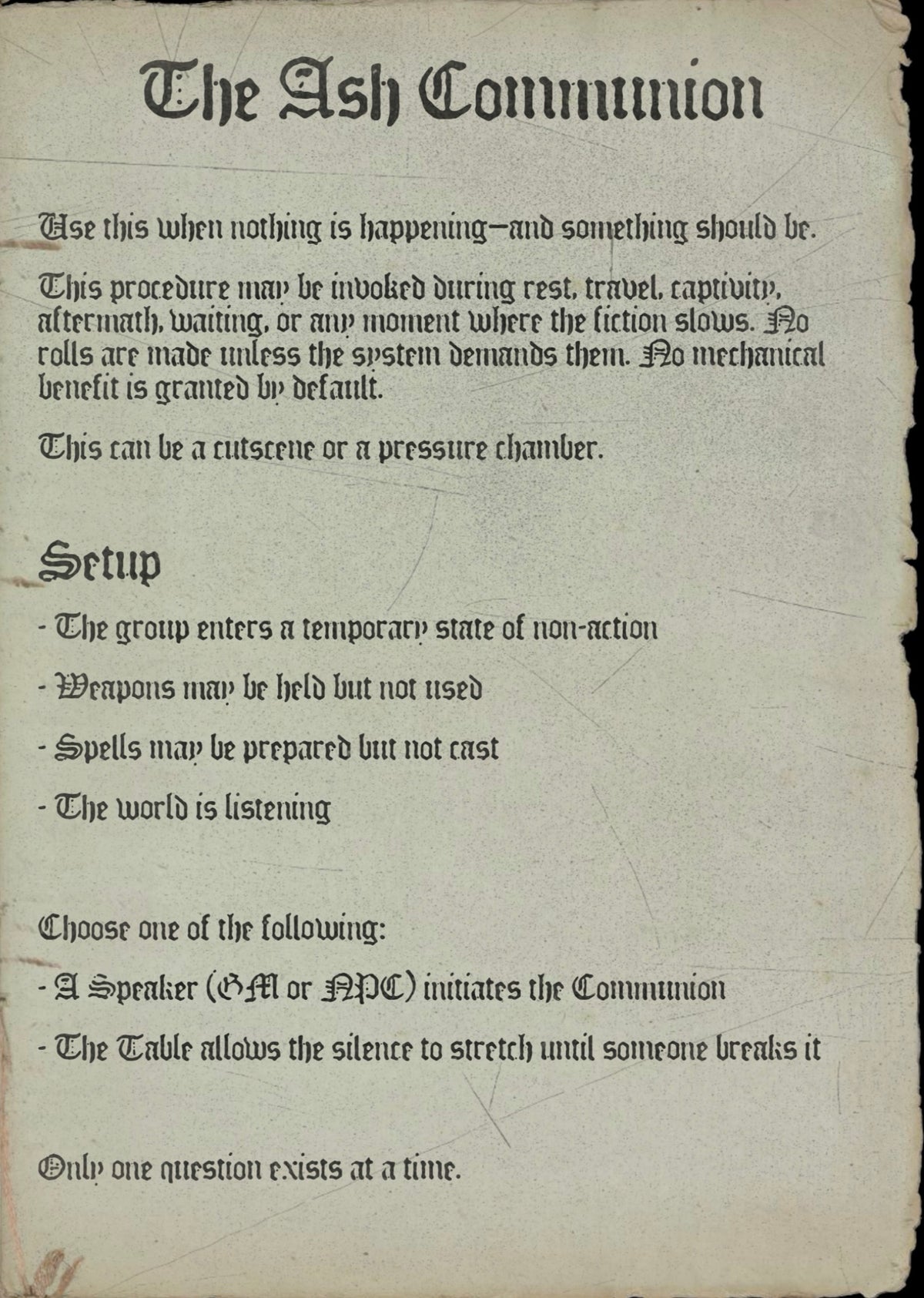 The Ash Communion - PDF