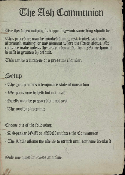 The Ash Communion - PDF
